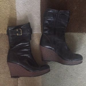 Miss Sixty heeled black leather boots
